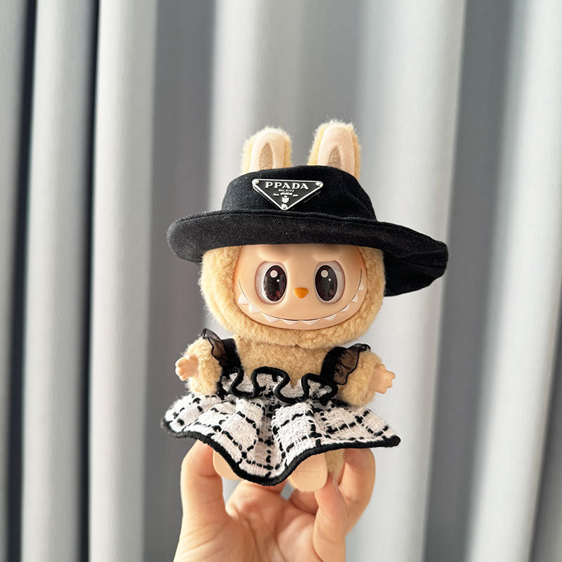 (Outfit) White & Black Dress And Brand Hat
