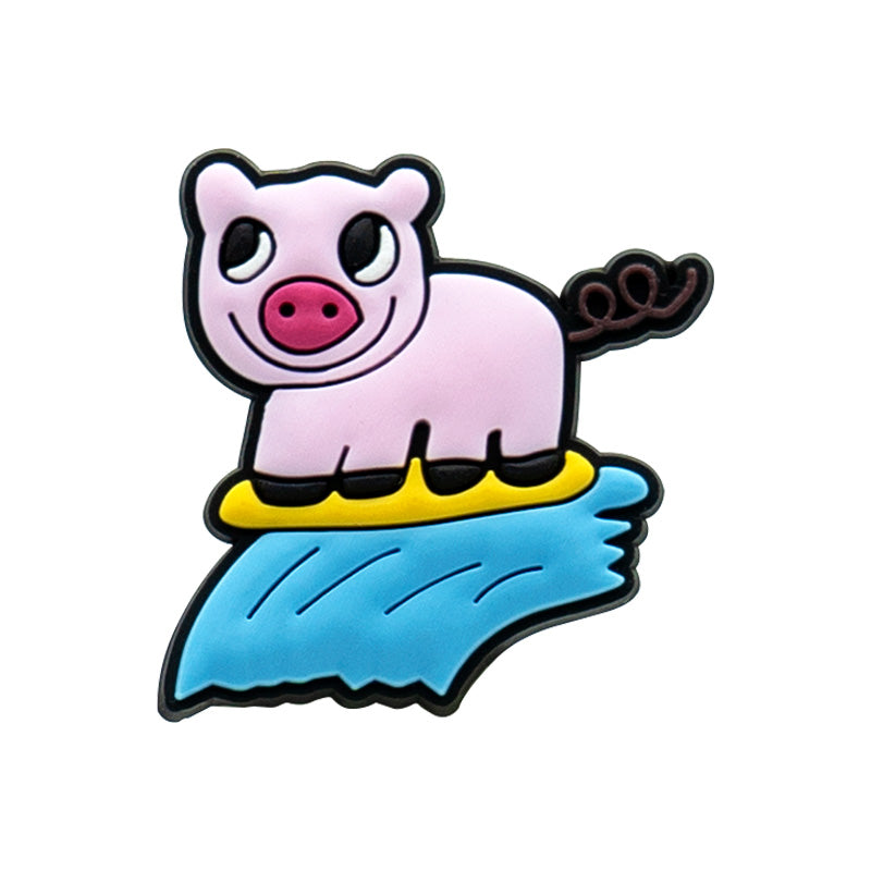 Surfboarding Piggy Charm